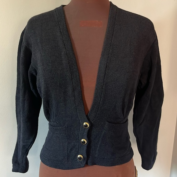 St. John Sweaters - VTG St John Black Cardigan Small